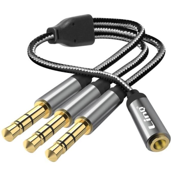 LinQ 3,5 mm hun til 3x 3,5 mm han Jack Splitter Adapter