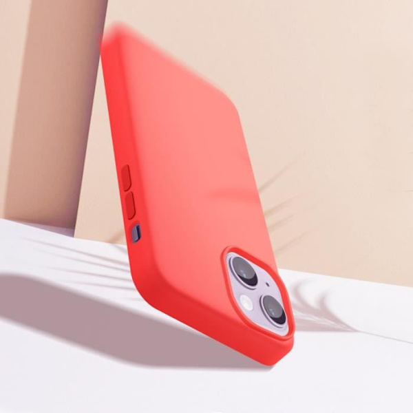 iPhone 14 -hybridi puolijäykkä kotelo Ohut kevyt ja pehmeä sisäpuoli Moxie Coral Korall