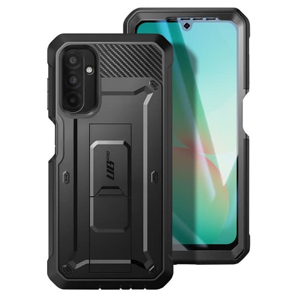 Heldækkende skal - SUPCASE - Galaxy A26 - Stødbeskyttelse - Integreret støtte - Sort Svart