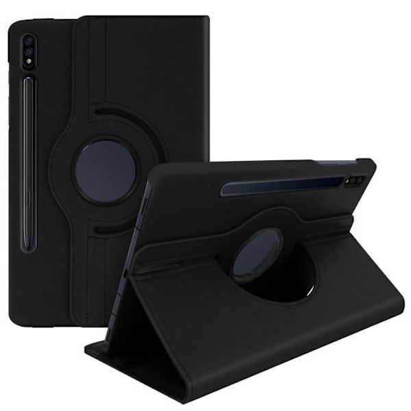 Hylster - Samsung - Tab S7 Plus 12.4/S8 Plus - Rotationsstativ 360° - Sort - Fuld beskyttelse Svart