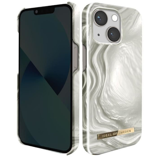 Skal till iPhone 13 Luxury Ultra Thin Luminous Pearl iDeal of Sweden Silver