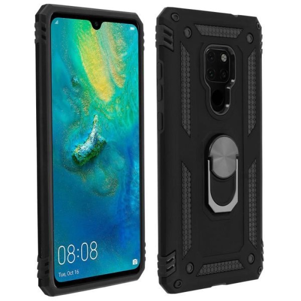 Kuori - ILMOITA - Huawei Mate 20 - Kaksoismateriaalit - Kova ja Pehmeä - Video Tuki Musta