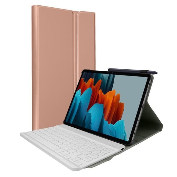 Galaxy Tab S7 11.0 Bluetooth-tangentbordsfodral Stöd för QWERTY 4H rosa champagne Rosa