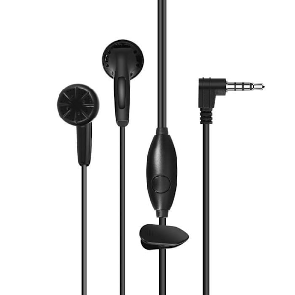 Langalliset kuulokkeet - DORO - 3,5 mm liitäntä - Musta - Hands-Free Kit - Integroitu mikrofoni Svart
