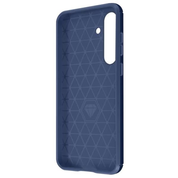 Silikonskal - AVIZAR - Samsung Galaxy S24 - Flexibel - Kolfiberlook - Mörkblå Blå