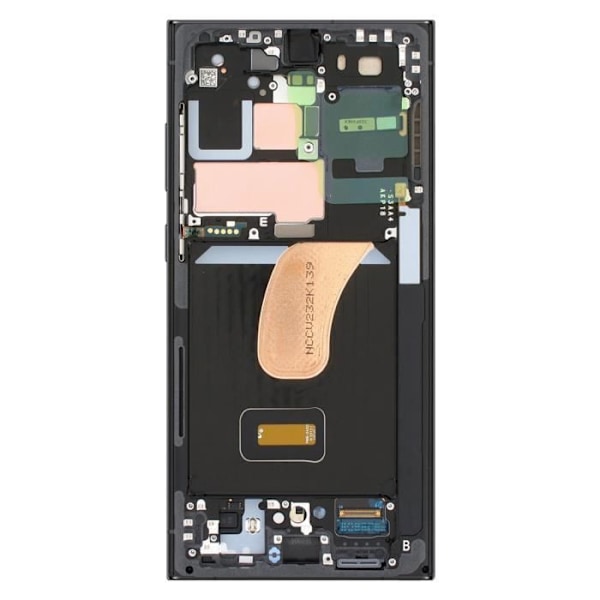 Soft OLED-skärm för Samsung S23 Ultra - AVIZAR - Taktisk Glas - Svart Chassi Svart