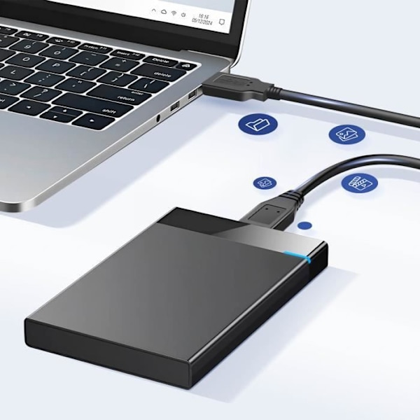 USB-kabel til Micro B 50 cm til hurtig og pålidelig overførsel af harddisk Akyga sort Svart