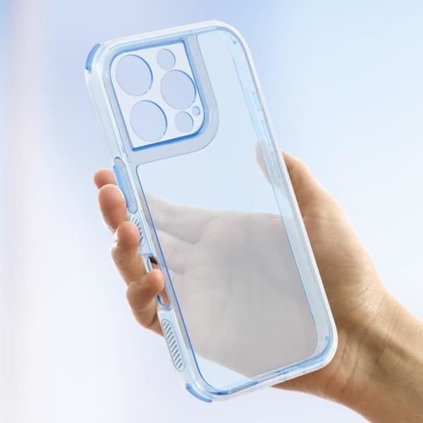 Telefoncover - AVIZAR - iPhone 16 Pro Max - Hård - Blå - Forstærkede Bumper Hjørner Blå
