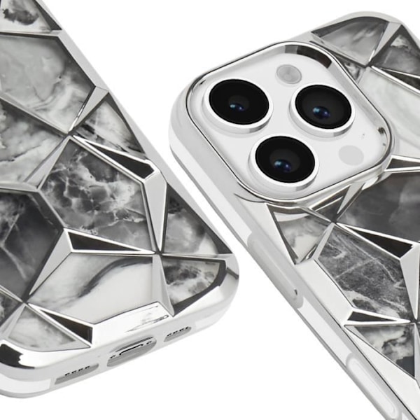 Suojakuori iPhone 16 Prolle Iskunkestävä Twinki Collection Silver Grå