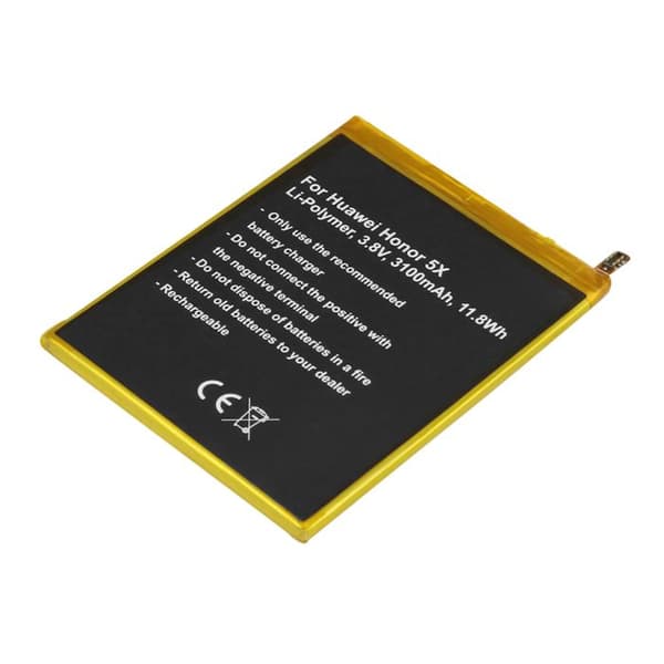 Batteri til erstatning for Huawei Honor 5X Li-Polymer 3,8V 3100mAh 11,8Wh
