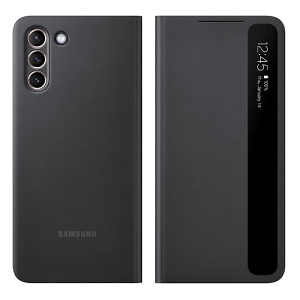 Kotelo - Samsung - Galaxy S21 Plus - Kosketusikkuna - Antibakteerinen suoja - Langaton lataus Svart