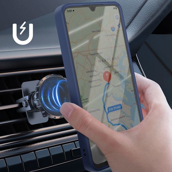 Coque för Xiaomi Redmi A5 Magnetisk Ring Transparent Bakgrund Blå