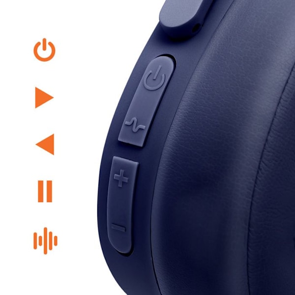 Bluetooth-hörlurar med brusreducering och mikrofon i blått Blå