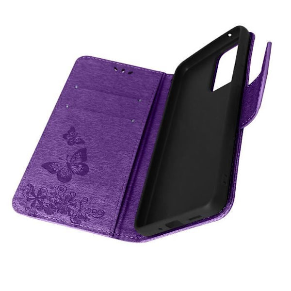 Fjärilsblomma Samsung Galaxy A33 Plånbok Videoställ Lila Lila