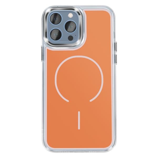 MagSafe-cover til iPhone 13 Pro Max Hybrid Design Forstærket Orange Apelsin