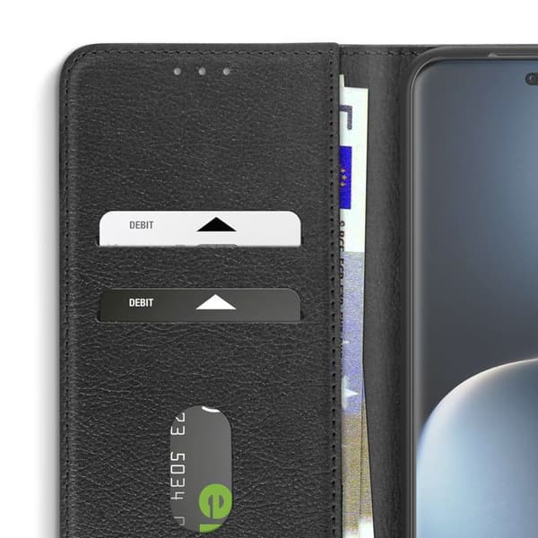 Etui til Honor Magic 7 Pro - AVIZAR - Chesterfield - Sort - Tegnebog - Video Støtte Svart