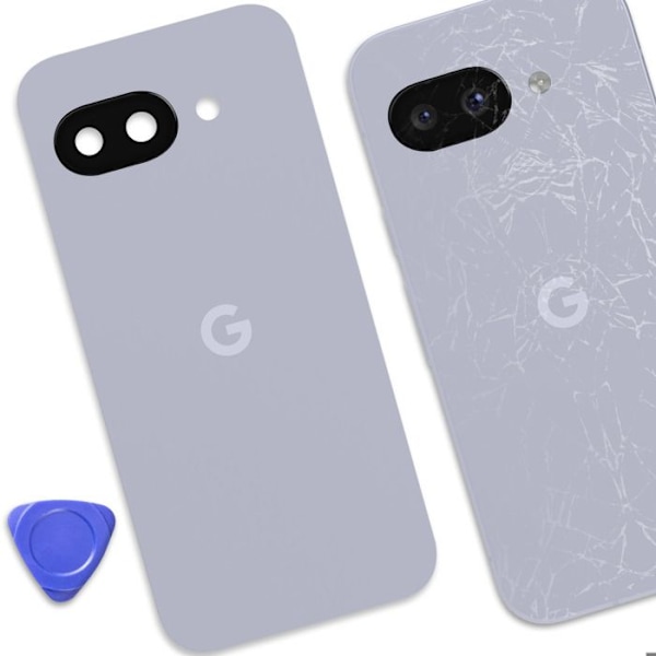 Bakstycke för Google Pixel 9a Original Service Pack Google Lavendel