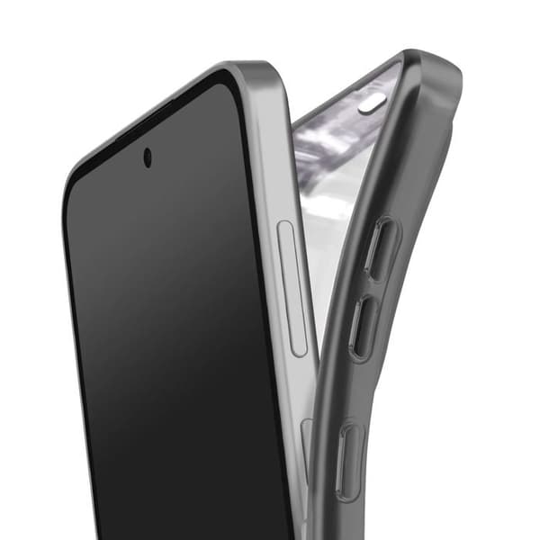 MagSafe-cover til Samsung Galaxy S26 FE med sort stødabsorberende kromkant Svart