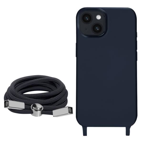 Coque iPhone 14 - AVISERA - Semi-rigid - Nylonrem 80 cm - Unisex - Blå Blå