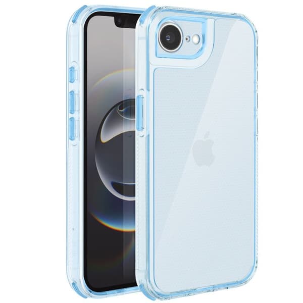 "iPhone 17 Cover Forstærket Bi-Materiale Tekstur Antiskrid Blå" Blå
