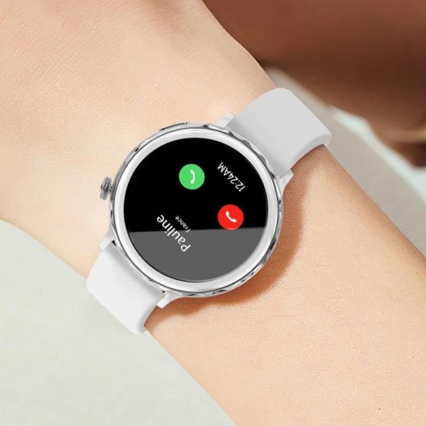 Bluetooth Connected Watch Sundhedsovervågning Opkaldsstyring Musik LinQ Silver Dial Grå