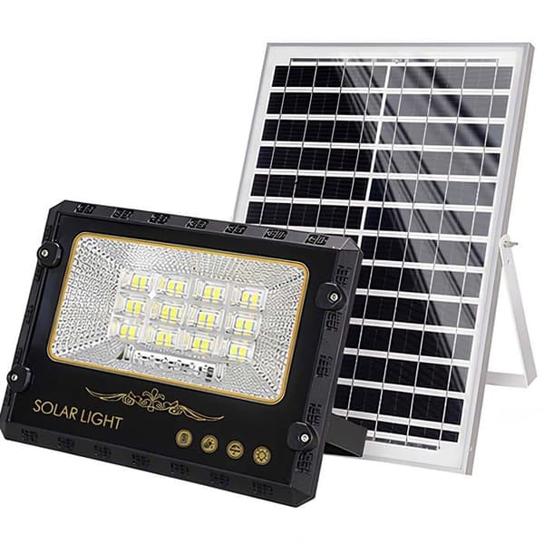 LED Projektor 10W Udendørs 9000K med 10W Solpanel Sort Svart
