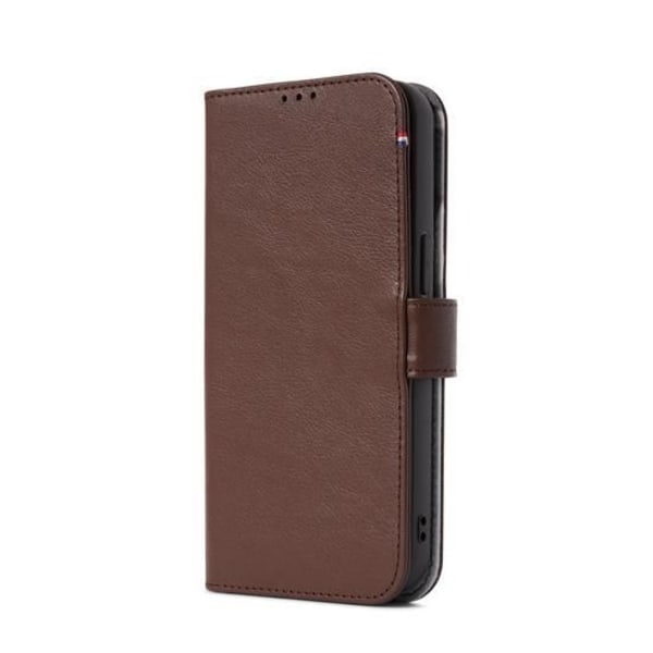 Afkodet Folio Læder Flip Cover til iPhone 13 Pro Brown