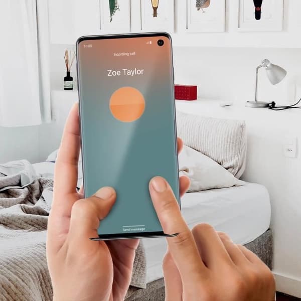 LCD-skärm - Samsung - Galaxy S10 - Original - Blå - Förmonterad pekskärm Blå