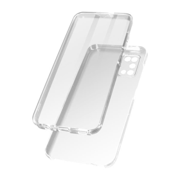 Samsung Galaxy A03s Transparent styvt bakfodral och transparent mjuk framsida vit