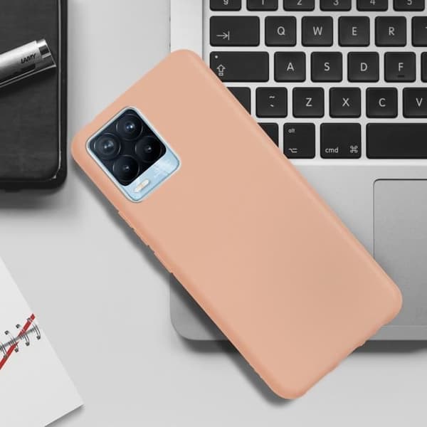 Coque - Realme - 8 Pro / 8 - Fleksibel - Stødabsorberende - Mat Finish Rosa Rosa