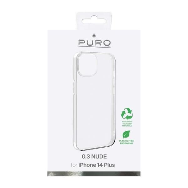 PURO Coque 0,3 mm Nude läpinäkyvä iPhone 14 Plus:lle