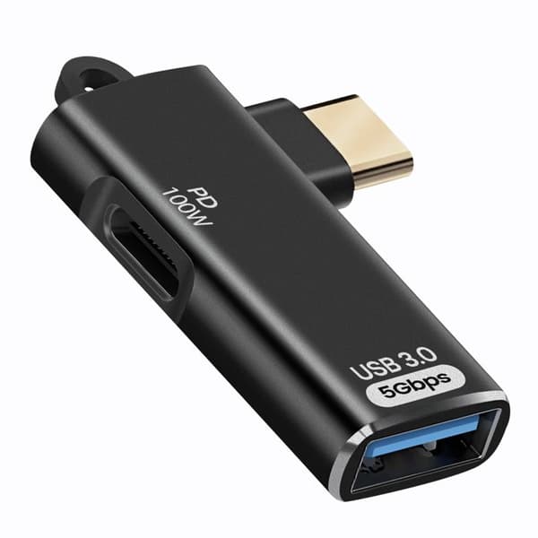 OTG USB-C-adapter - LinQ - 100W - Överföring 5Gbps - Plug and Play - Kompakt och lätt