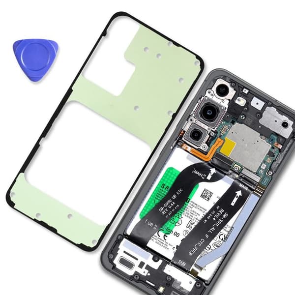 Klebe Kit - SAMSUNG - Galaxy S23 - Service Pack - Sort - Holdbar Fastgørelse Svart