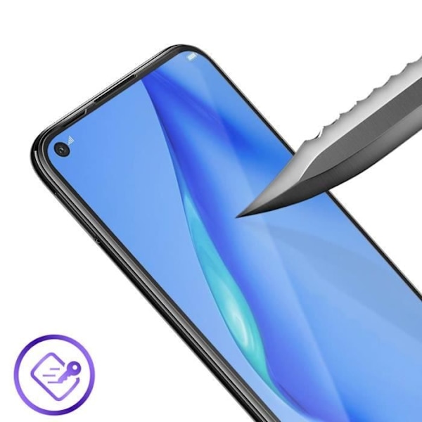 Filmem Huawei P40 Lite 9H Akashi Transparent hærdet glas med sort kant Sort