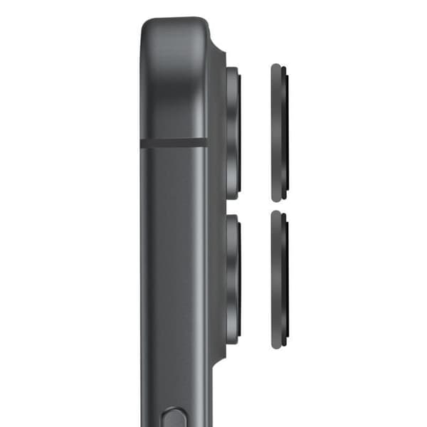 Härdat glas kamera för iPhone 16 Hårdhet 9H Rep-resistent Svart Svart