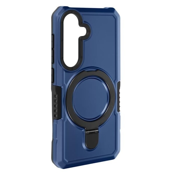 Fodral till Samsung Galaxy S24 - AVIZAR - Stötsäker Bi-Material Support Ring Midnight Blue Blå