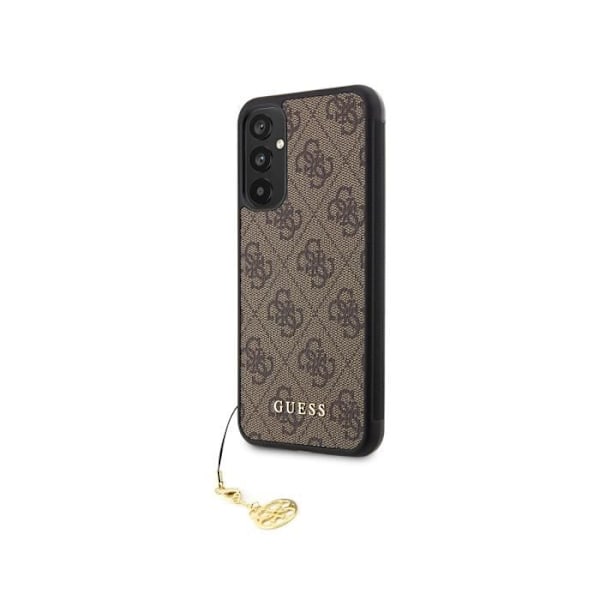 Coque för Samsung Galaxy A34 5G 4G Charm med Guess Hänge Brun Svart