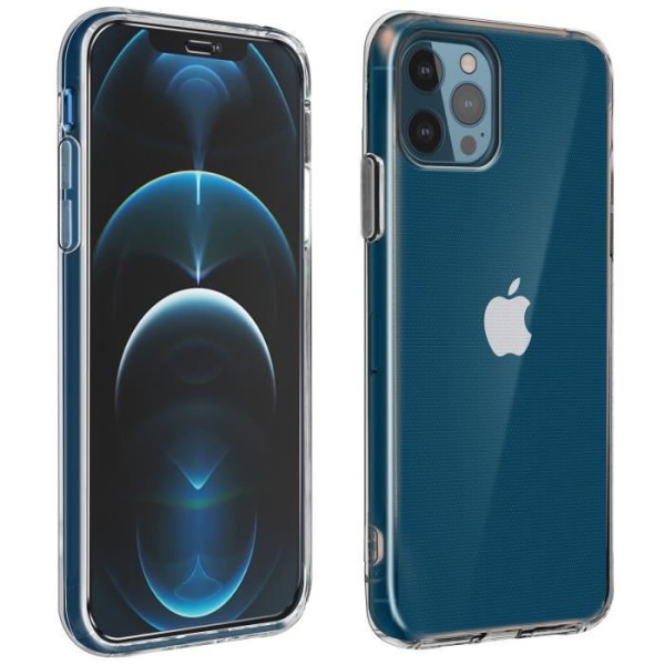 Skyddsskal och Film - Apple - iPhone 12 Pro Max - Mjuk - Härdat Glas 9H - Transparent Transparent