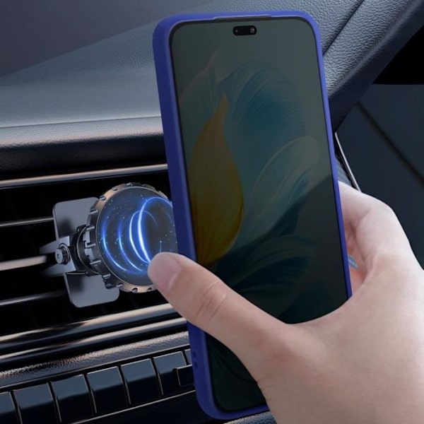 Fodral för Honor 200 Lite - AVIZAR - Metal Ring Video Support - Blå Blå