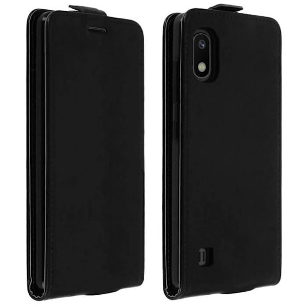 Etui til Samsung Galaxy A10 - AVIZAR - Vertikal Klap - Sort - Hårdfolien - Kortholder Svart