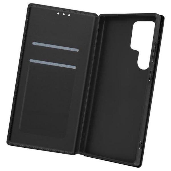 Fodral för Galaxy S24 Ultra-korthållare Videostöd Magnetic Flip Black Svart