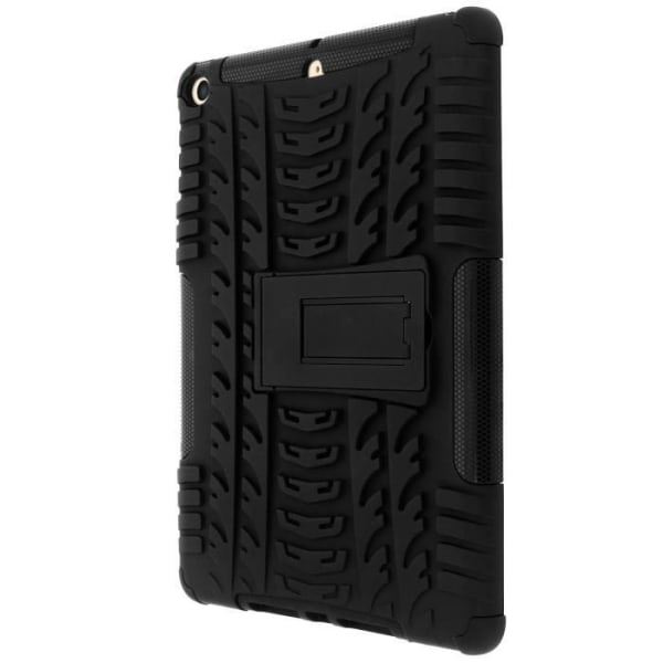 Coque iPad 9.7 - AVIZAR - Forstærket Stødabsorbering - Silikonegummi - Polycarbonat - Indbygget Støtte Svart