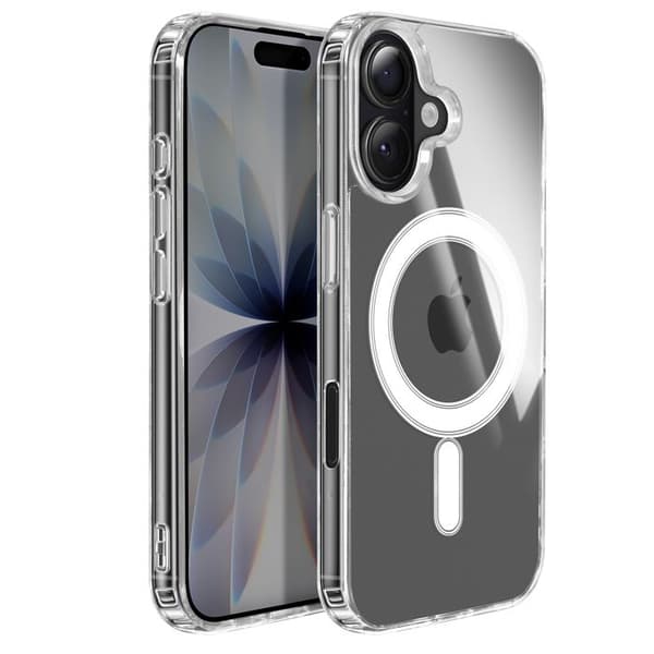 MagSafe-skal - TACTICAL - iPhone 17 - Transparent - Optimal skydd - Snabb fästning Vit