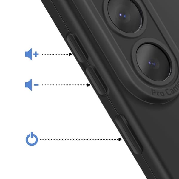 Silicone Cover til Galaxy S26 Plus med Forstærkning til Kamerablok Sort Svart