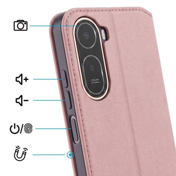 Fodral för Xiaomi Redmi A7 Pro Plånbok med Videostöd Rosa Ros