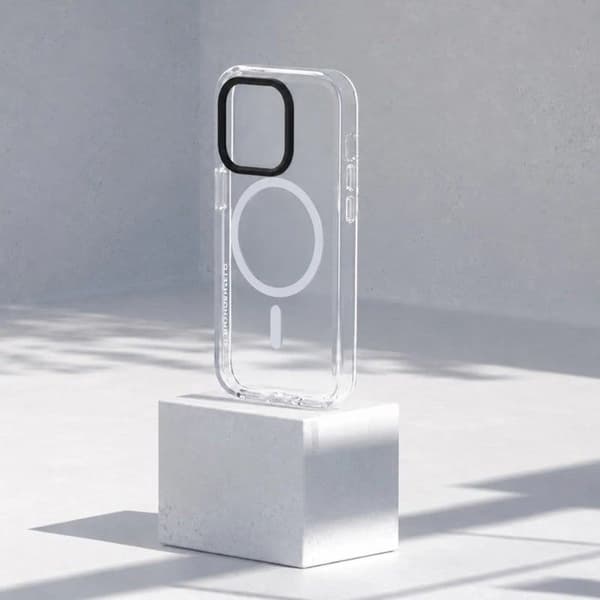 MagSafe-skal för iPhone 15 Plus Serie Clear Case Stötsäker 3.5m Rhinoshield Transparent Vit