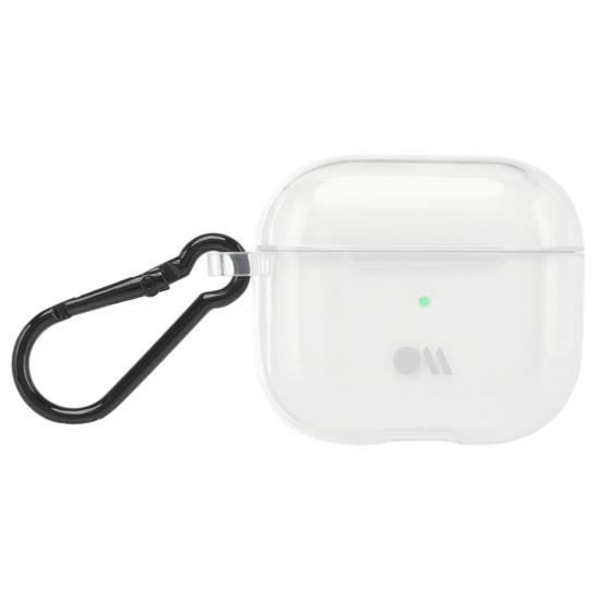 Hölster - Case Mate - Airpods (3e Gen) - Transparent - Full skydd - Karbinhake inkluderad Transparent