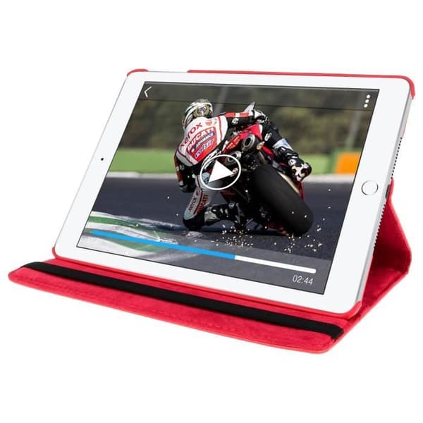 Etui folio - Apple - iPad 9.7 (2017) - Ekoskinn - 360° stöd - Röd Röd