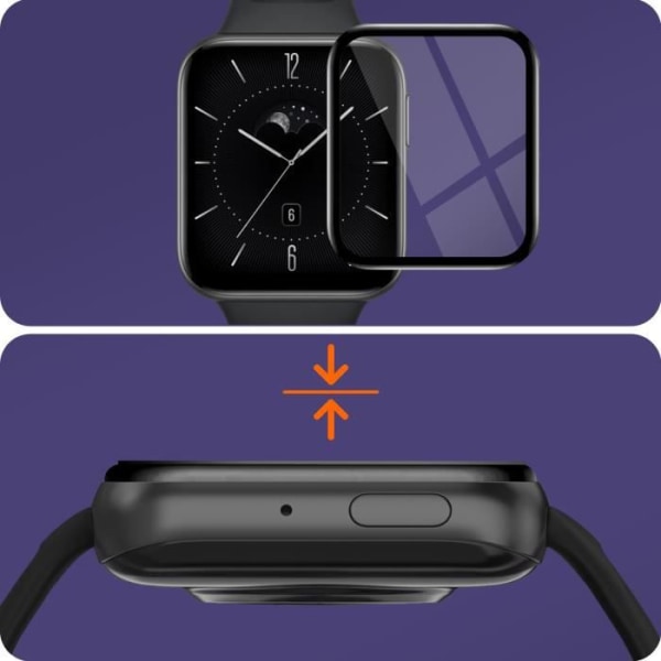 Oppo Watch 3 Organic Glass iMak Outline svart skärmskydd