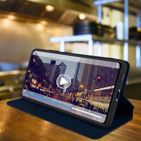 Cover til Samsung Galaxy S10 Lite - AVIZAR - Folio Pung Etui - Øko-læder - Støttefunktion - Blå Blå